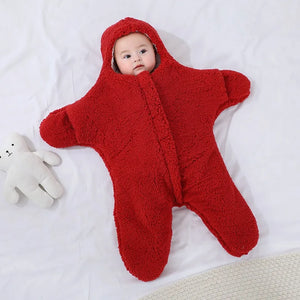 Newborn Baby Boy Girl Kids Cartoon Hooded Romper Jumpsuit Bodysuit Clothes Outfits Long Sleeve Playsuit Toddler One Piece Outfit Starfish Baby