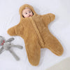 Newborn Baby Boy Girl Kids Cartoon Hooded Romper Jumpsuit Bodysuit Clothes Outfits Long Sleeve Playsuit Toddler One Piece Outfit Starfish Baby