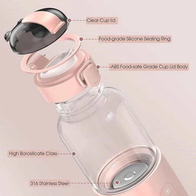 Wirless Electric Baby Bottle Heater For Milk USB Rechargeable +1/+1℃ Temperature Control & Display Portable Baby Bottle Warmer