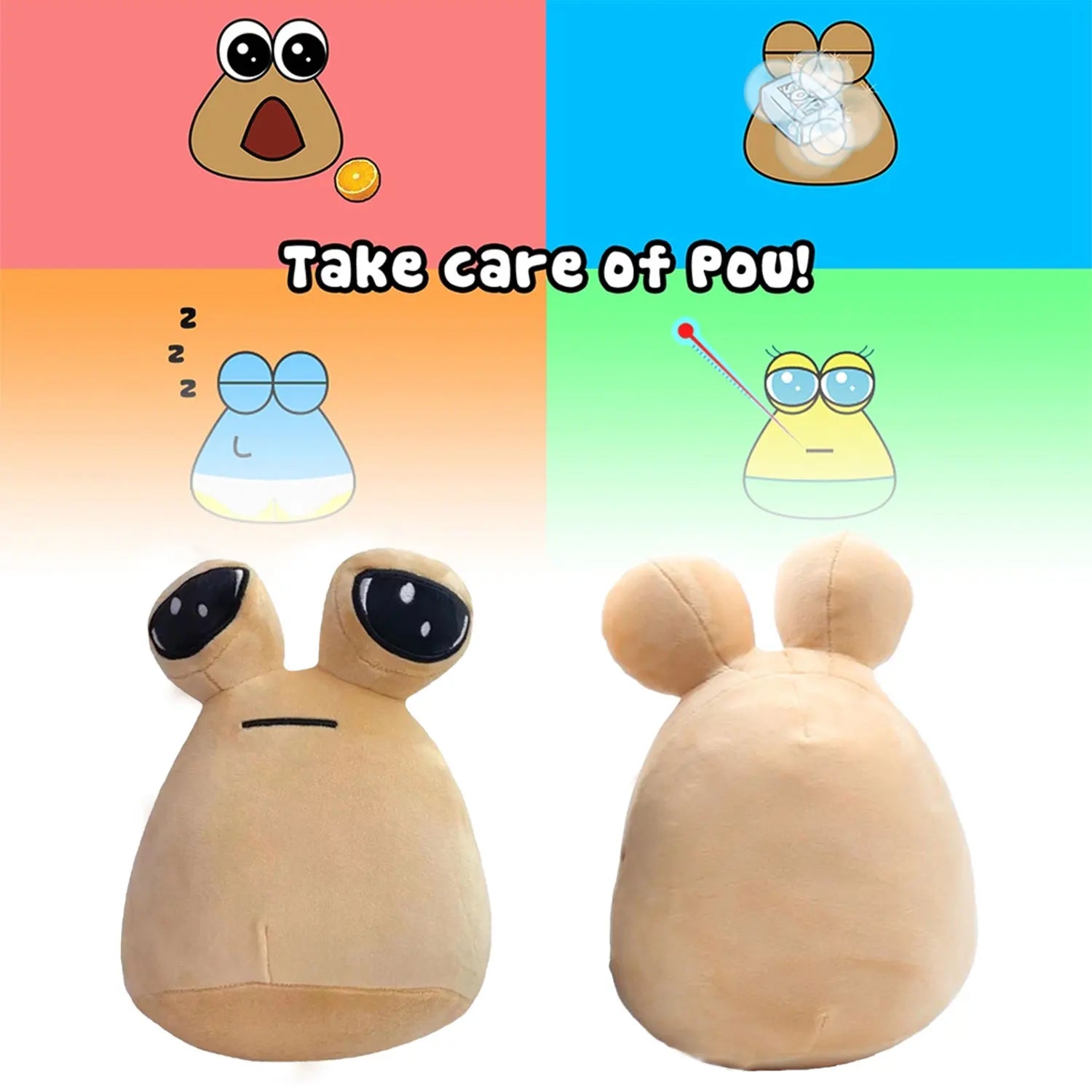 Alien plush toy doll POU plush doll nerdy doll birthday gift doll doll snail plush toy pillow